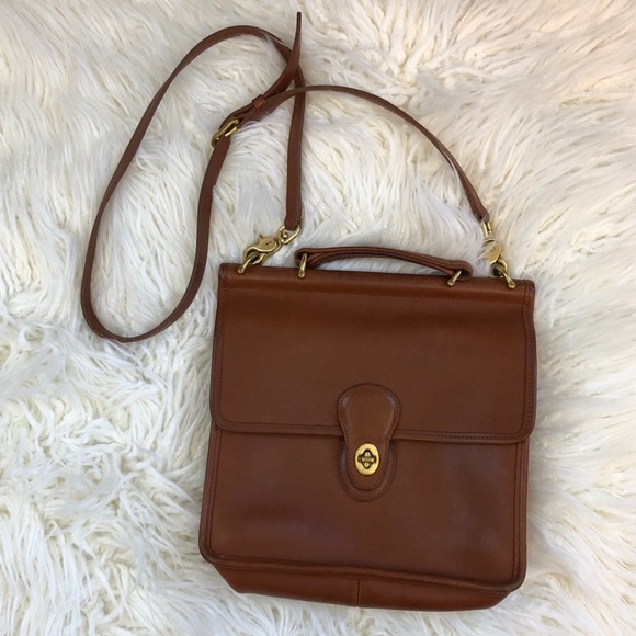 Coach Handbags - Vintage brown COACH cross body satchel leather bag